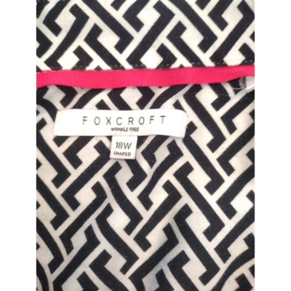 Foxcroft Wrinkle free women's shirt Size 18W Shaped - Picture 4 of 4